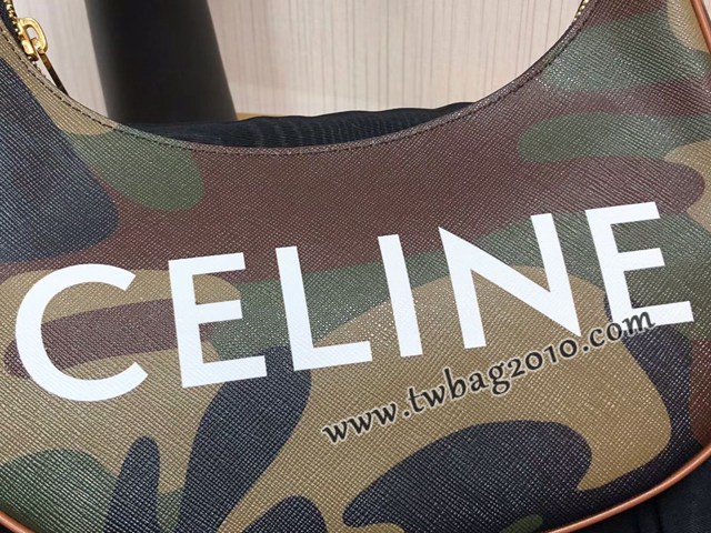 Celine專櫃2023新款復古腋下包 193952 賽琳AVA迷彩帆布手袋 sldj2250